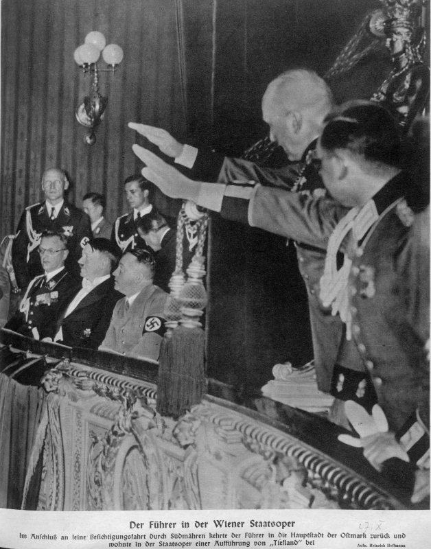 Adolf Hitler in Vienna's opera at a representation of Tiefland